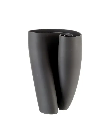 Vaso Conchiglia Alto in Porcellana Nero- L'oca Nera