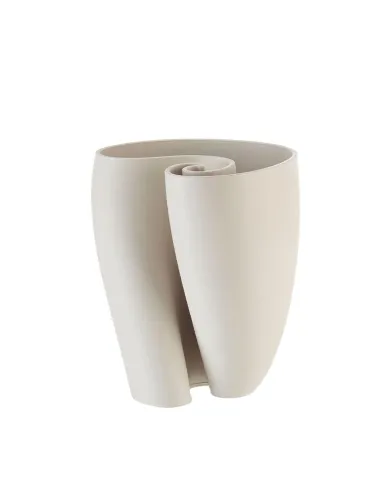 Vaso Conchiglia Basso in Porcellana Bianco - L'oca Nera