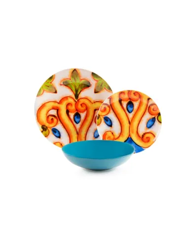 Servizio Piatti 18 Pz Caltagirone Excélsa