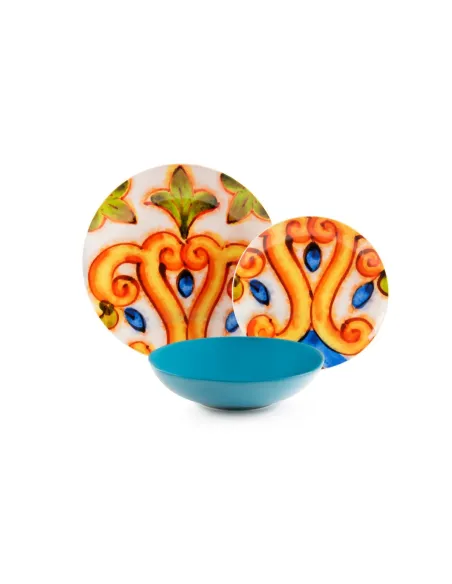 Servizio Piatti 18 Pz Caltagirone Excélsa