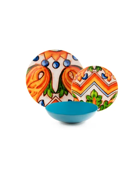 Servizio Piatti 18 Pz Caltagirone Excélsa