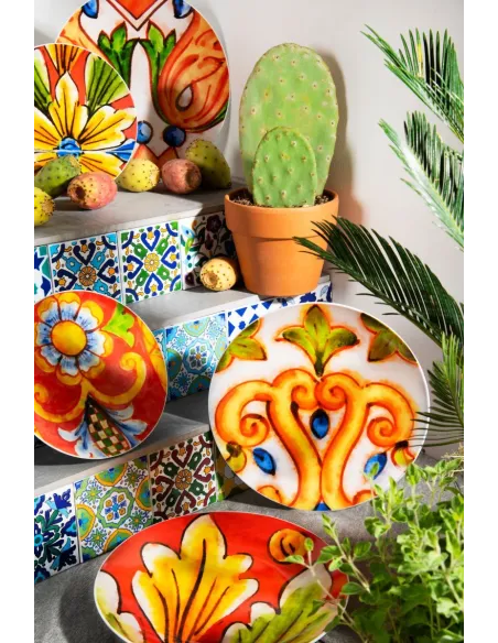 Servizio Piatti 18 Pz Caltagirone Excélsa