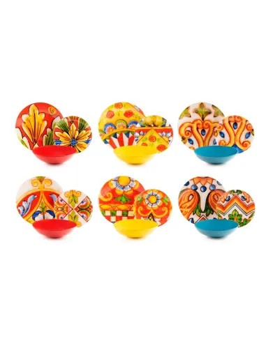 Servizio Piatti 18 Pz Caltagirone Excélsa