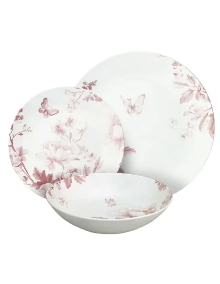 Servizio Piatti 18 Pz in Porcellana Vie en Rose