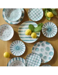 Servizio Piatti 18 Pz in Porcellana Teal Mirage 2