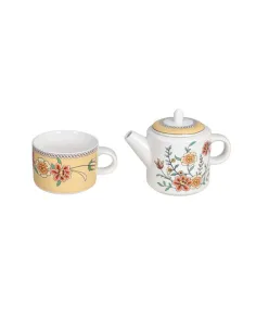 Tazza con Teiera Heritage New Bone China Giallo 2