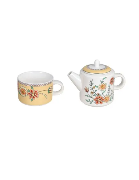 Tazza con Teiera Heritage New Bone China Giallo