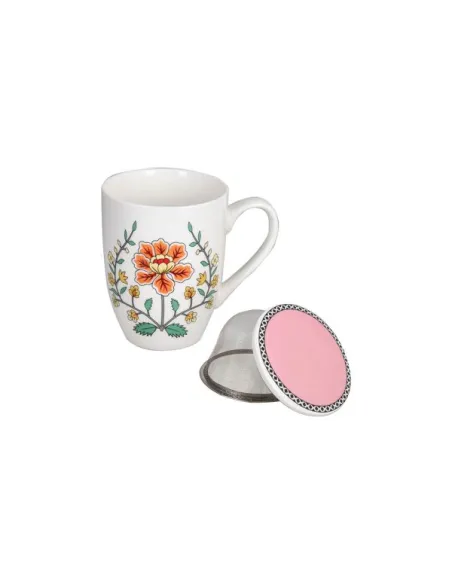 Mug 400cc Heritage New Bone China Rosa