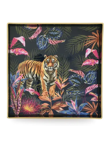 Vassoio in Polipropilene 33×33 cm in color box SAUVAGE TIGER