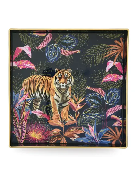 Vassoio in Polipropilene 33×33 cm in color box SAUVAGE TIGER