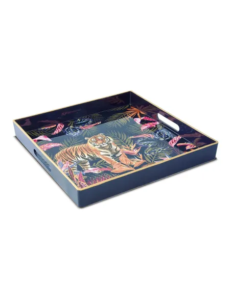 Vassoio in Polipropilene 33×33 cm in color box SAUVAGE TIGER