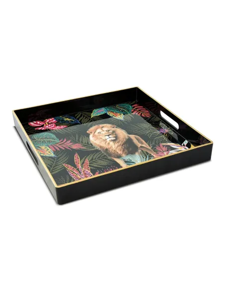 Vassoio in Polipropilene 33×33 cm in color box SAUVAGE LION