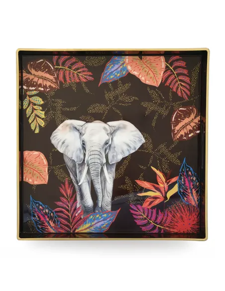 Vassoio in Polipropilene 33×33 cm in color box SAUVAGE ELEPHANT