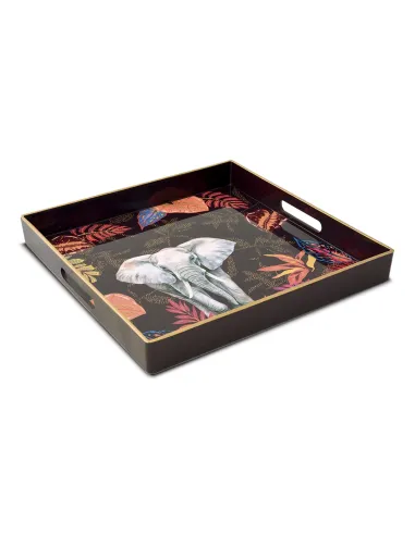Vassoio in Polipropilene 33×33 cm in color box SAUVAGE ELEPHANT