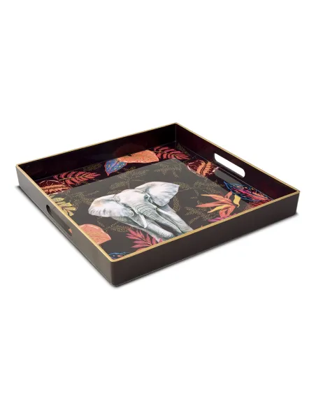 Vassoio in Polipropilene 33×33 cm in color box SAUVAGE ELEPHANT