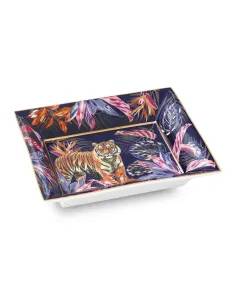 Svuota Tasche 19,5×15,5 cm in Porcellana in Gift Box SAUVAGE TIGER
