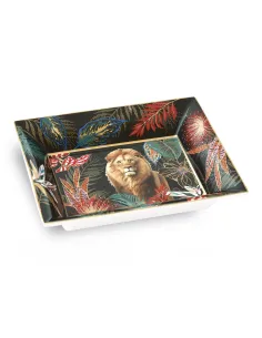 Svuota Tasche 19,5×15,5 cm in Porcellana in Gift Box SAUVAGE LION