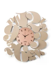 Orologio Bodoni Beige con Vetro Crystal Velour Luxe Rosa