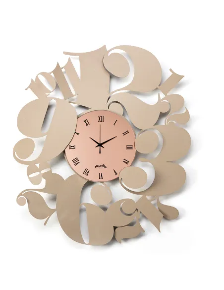 Orologio Bodoni Beige con Vetro Crystal Velour Luxe Rosa