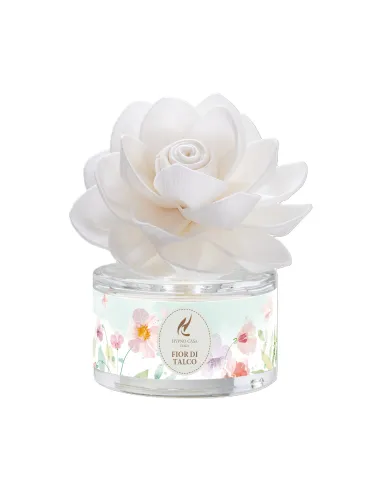 Diffusore Con Fiore 30 ML Senza Alcol Fiori di Talco
