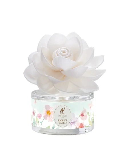 Diffusore Con Fiore 30 ML Senza Alcol Fiori di Talco