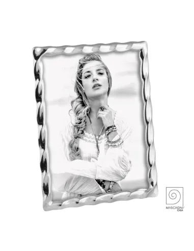 Portafoto in Metallo Lucido Color Argento 13x18 Cod A2118 - Mascagni