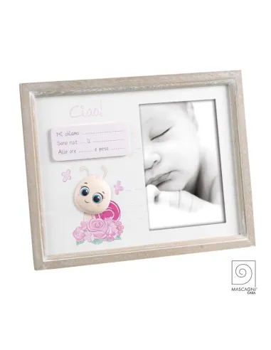 Portafoto In Mdf Decoro Lumaca 10x15 Cod. 2146 - Mascagni