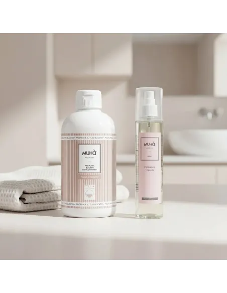 Box Profuma Bucato 200ml + Spray Tessuti 125ml Talco E Muschio