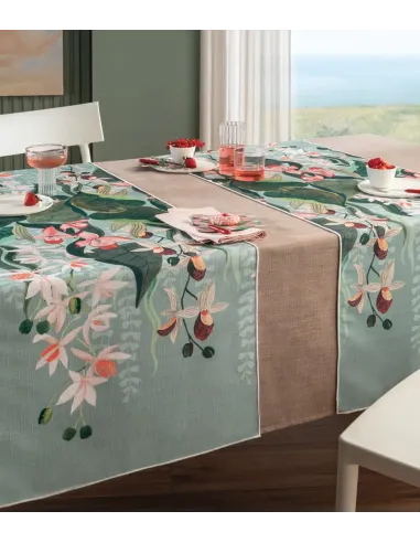 Ninfa - Runner Da Tavola In Filato Antimacchia E Idrorepellente 50x155 Cm