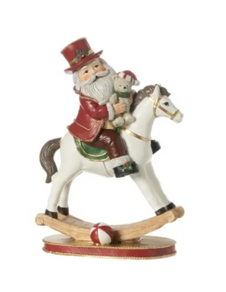 Babbo Natale su Cavallo a Dondolo - L'arte di Nacchi