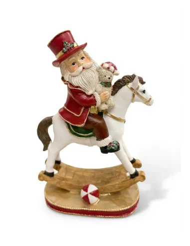 Babbo Natale su Cavallo a Dondolo - L'arte di Nacchi