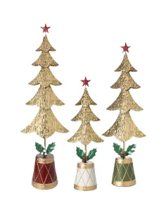 Albero di Natale in Ferro con Base Rossa cm 116h - L'arte di Nacchi