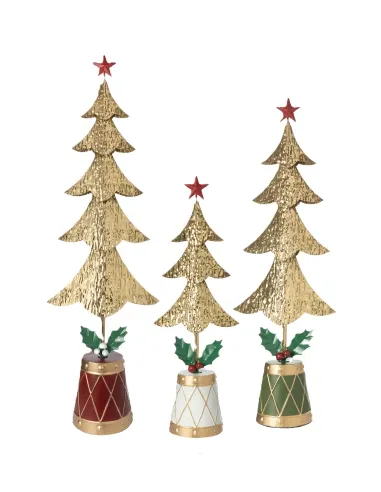 Albero di Natale in Ferro con Base Verde cm 91h - L'arte di Nacchi