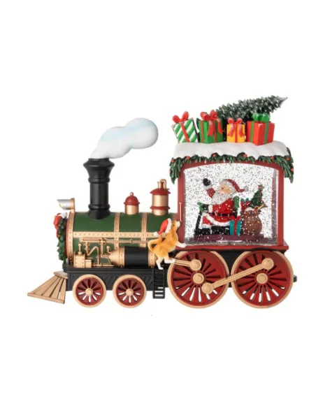 Locomotiva in Resina con Luci Led e Musica - L'arte di Nacchi