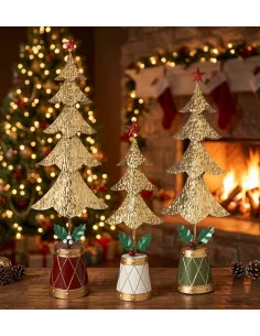Albero di Natale in Ferro con Base Rossa cm 116h - L'arte di Nacchi 2