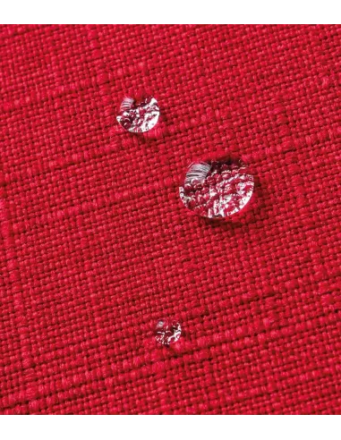 Rosso - Tovaglia Tinta Unita In Filato Antimacchia E Idrorepellente 155x180 Cm
