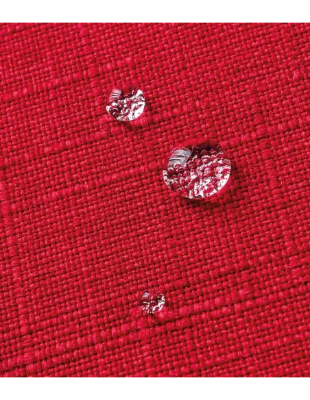 Rosso - Tovaglia Tinta Unita In Filato Antimacchia E Idrorepellente 155x180 Cm