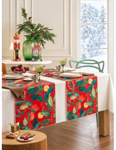 Bouquet - Runner In Filato Antimacchia E Idrorepellente 50x155 Cm