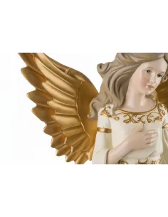 Dolci Custodi - Angelo in Resina Bianco e Oro Decoro 1 L'oca Nera 2