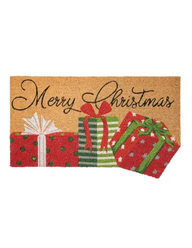 Benvenuto Natale - Zerbino Natalizio Decoro Pacchi Dono L'oca Nera