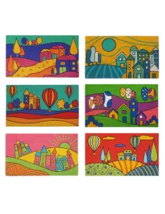 Zerbino Cocco Paesaggio Colorato 70x40 6 Decori Assortiti - 1Pz