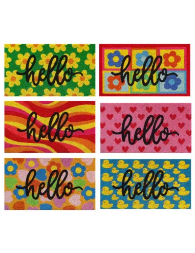 Zerbino Cocco Hello Decori 70x40 Cm Decori Assortiti - 1 Pz