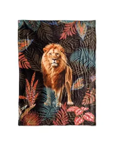 Coperta 130x170 cm in Poliestere Sauvage Lion in Gift Box