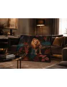 Coperta 130x170 cm in Poliestere Sauvage Lion in Gift Box 2