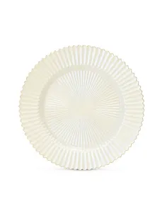 Piatto da Portata in Vetro Bianco 33 cm in Color Box