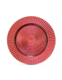 Piatto da Portata in Vetro Rosso 33 cm in Color Box