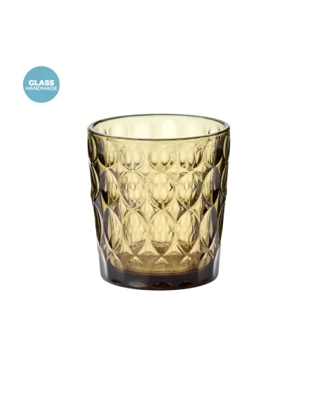 Set 6 Bicchieri Acqua Vanity in Vetro Colori Assortiti