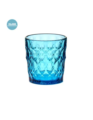 Set 6 Bicchieri Acqua Vanity in Vetro Colori Assortiti