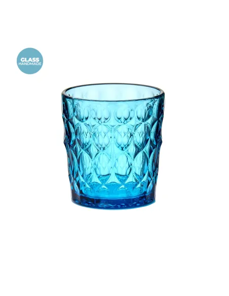 Set 6 Bicchieri Acqua Vanity in Vetro Colori Assortiti