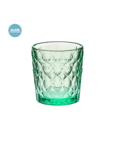 Set 6 Bicchieri Acqua Vanity in Vetro Colori Assortiti